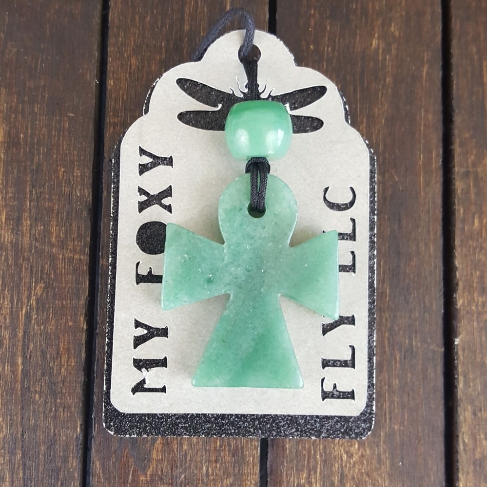 Aventurine Ankh Pendant Handmade Necklace